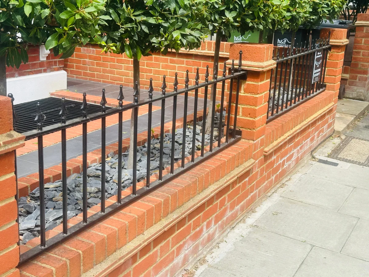 Metal fencing London street